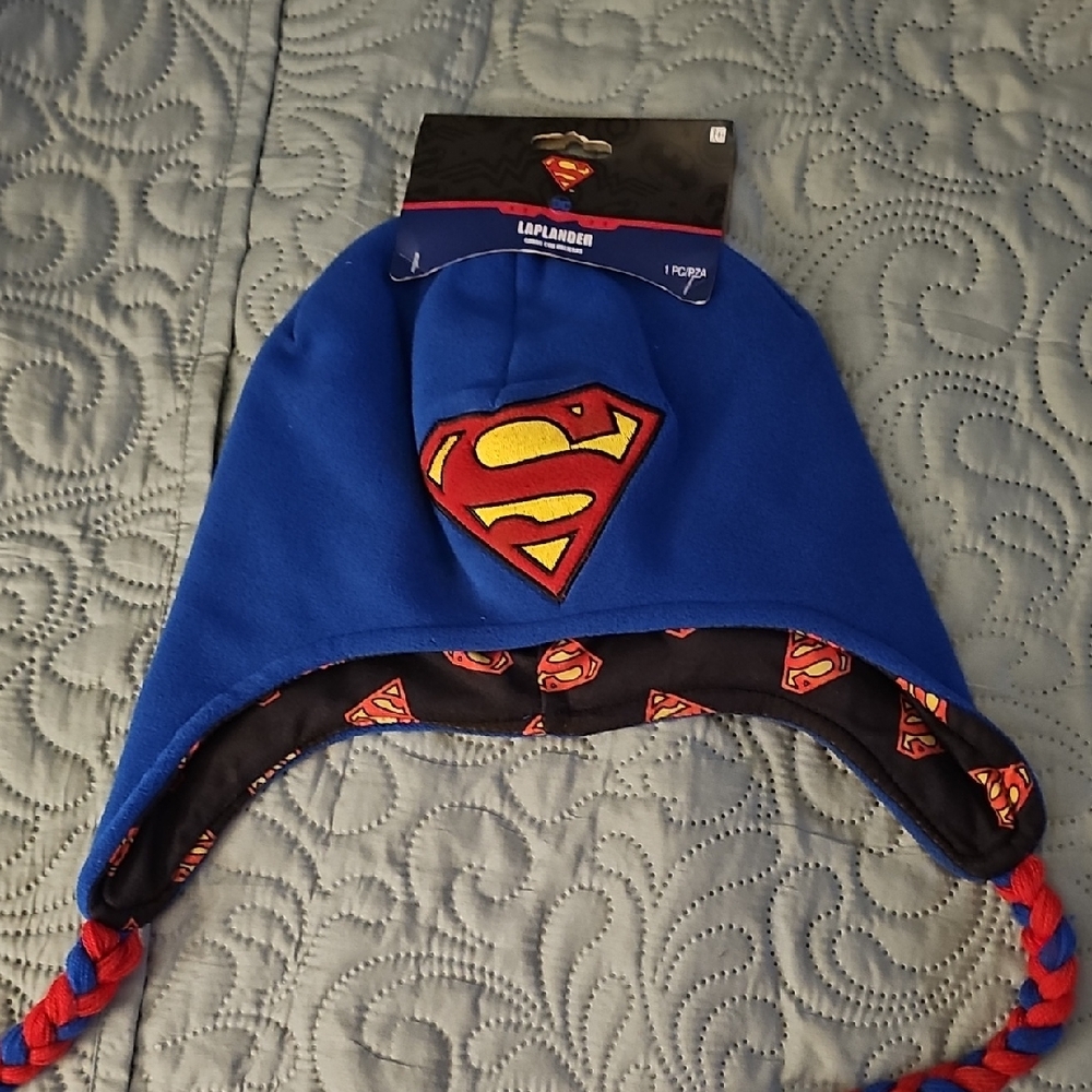 DC Comics Superman Blue and Red Laplander Hat